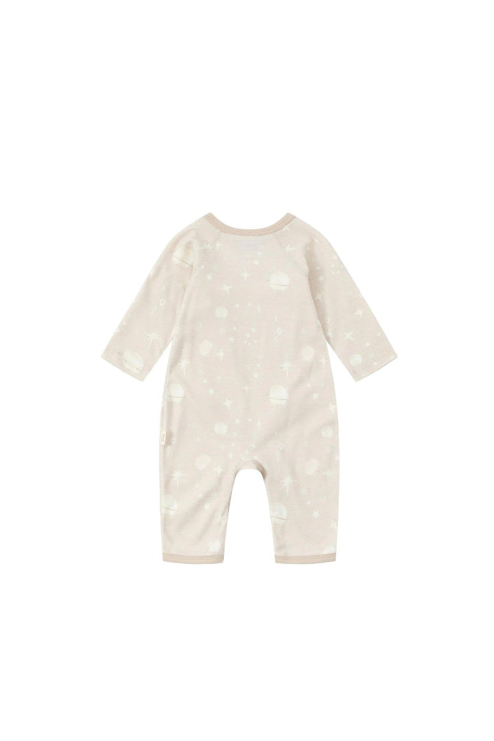 Baby Organic Kimono Sleeper-Stary