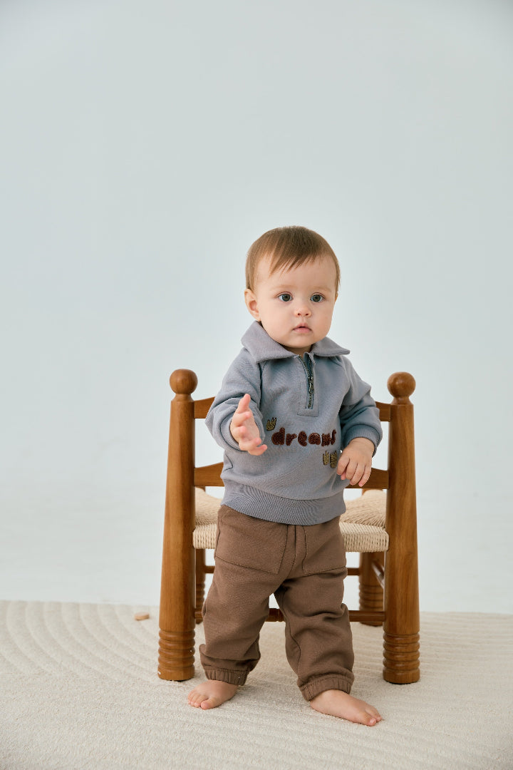 Organic Toddler Fleece Sweatpant-Mocha