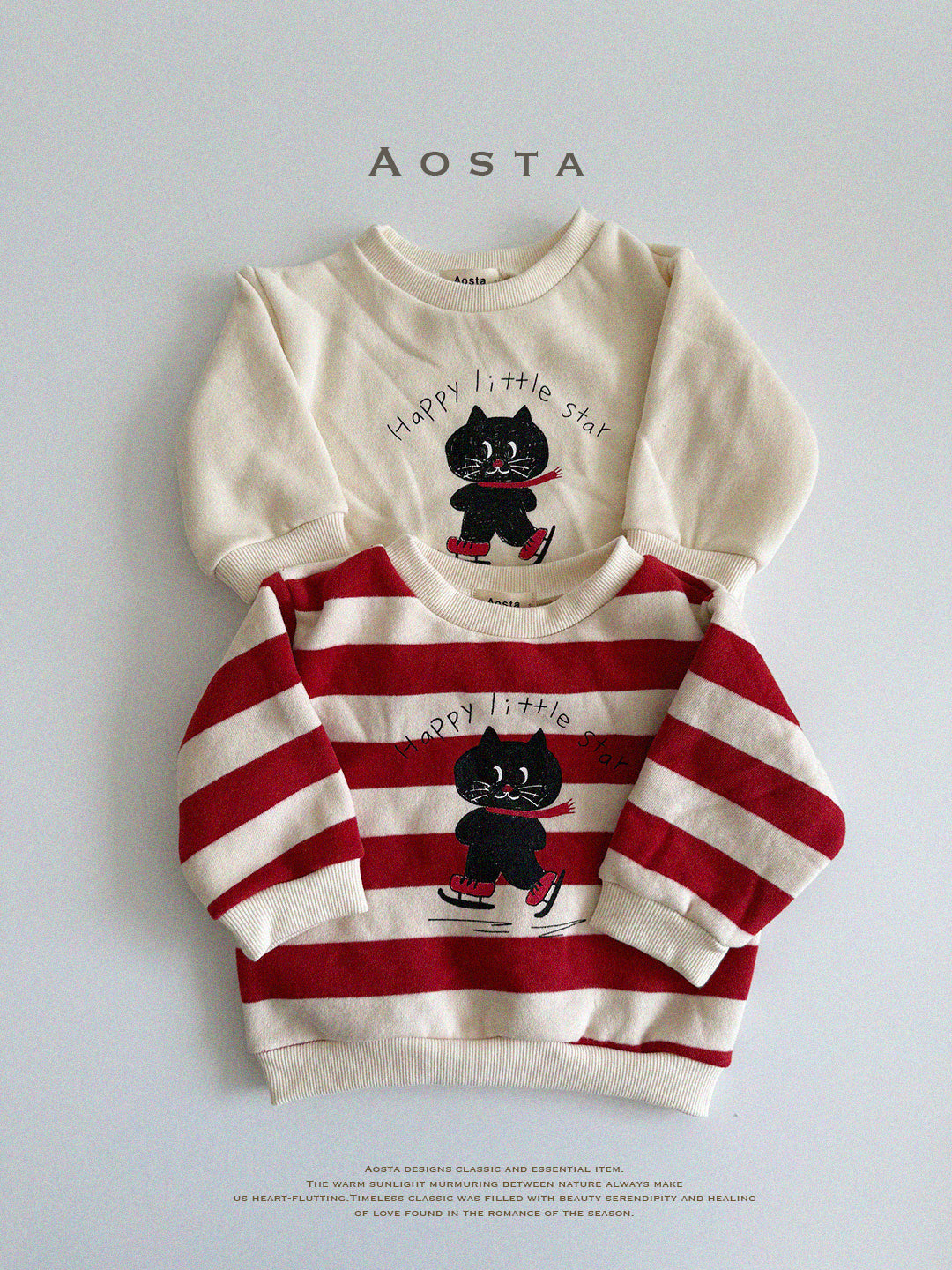 Winter skating cat sweater