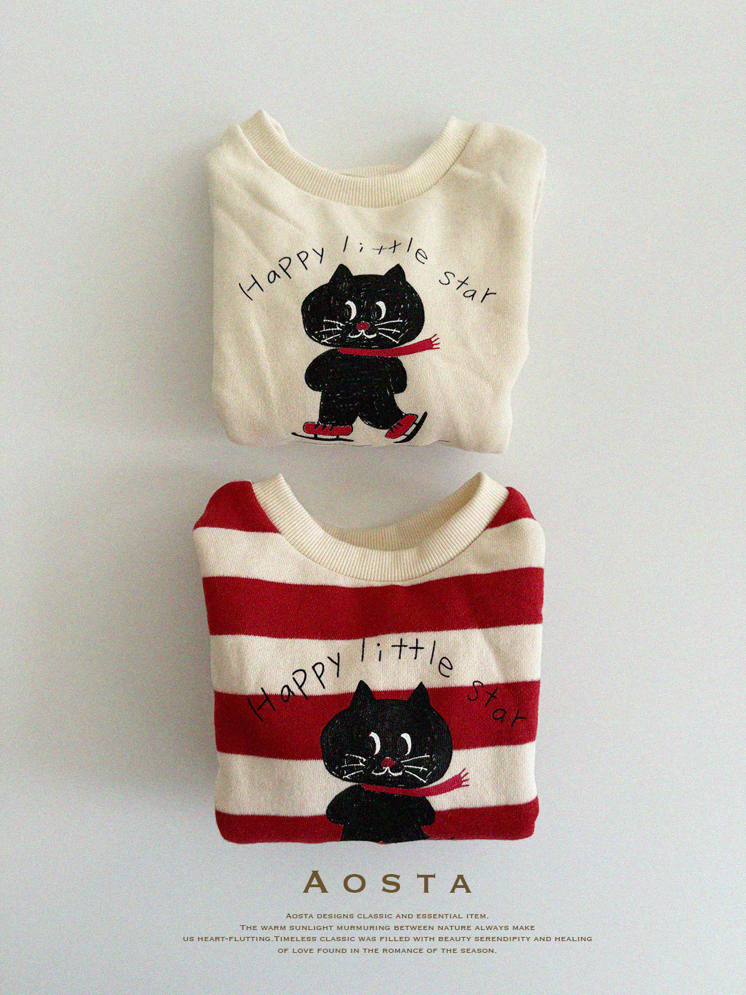 Winter skating cat sweater