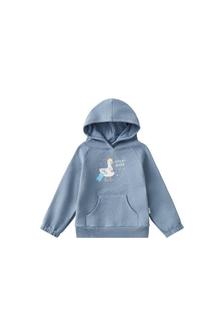 Toddler Organic French Terry Hooded Sweatshirt-Travel duck
