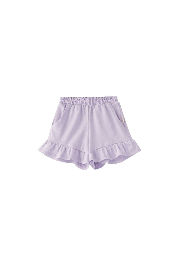 Organic Ruffle Shorts-Violet